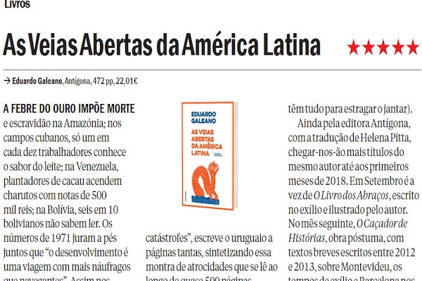 As Veias Abertas da América Latina | Time Out Lisboa | Recensão de Maria Ramos Silva | ★★★★★
