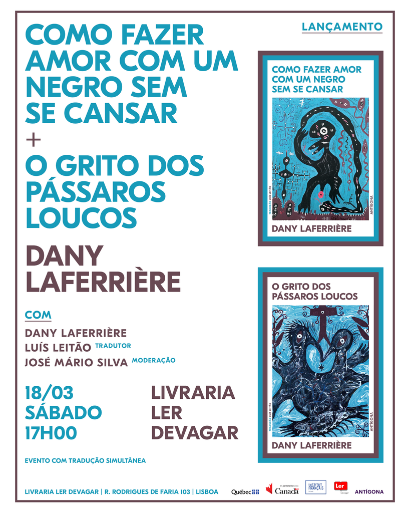 Dany Laferrière em Portugal | 17-20 de Março