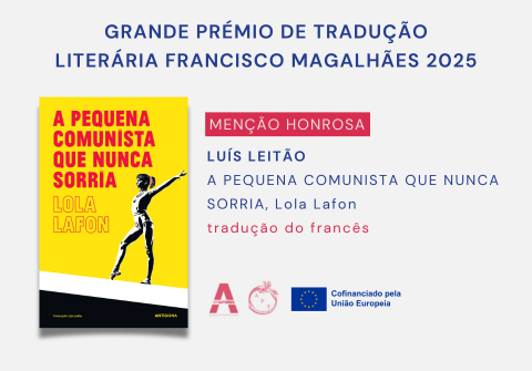 Menção Honrosa | Grande Prémio de Tradução Literária Francisco Magalhães APT/SPA 2025